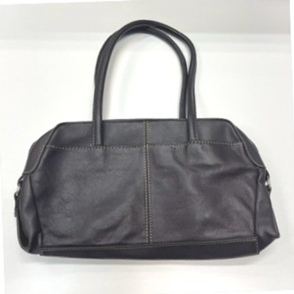 Vintage‎ Hush Puppies Brown Shoulder Bag Satchel with Mirror Stitch Detail